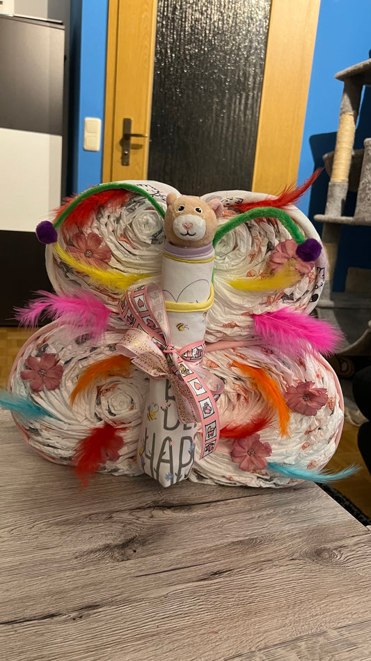 🦋Windelschmetterling – individuelles Windelgeschenk zur Geburt