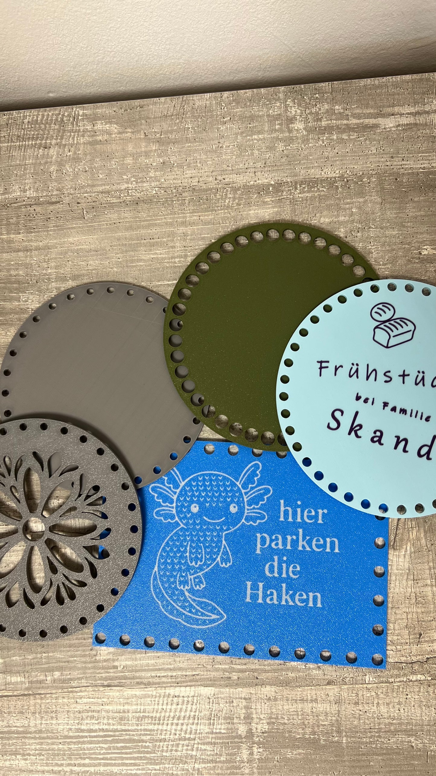 Individuell gefertigter 3D-Druck-Boden für Häkelprojekte