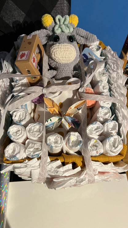 👶🍼Windelgeschenk „Willkommen, kleines Wunder“ – individuell gestaltbar